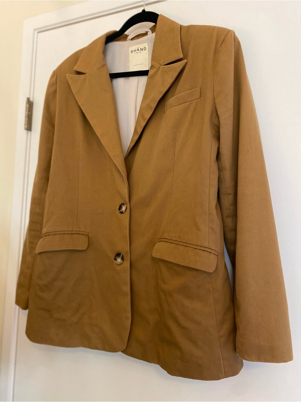 SHAN Tan Tailored Single-Breasted Women's Blazer